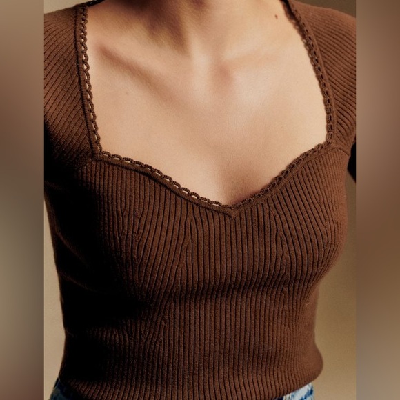 Sezane Maha Jumper Chestnut in brown S - Picture 2 of 6